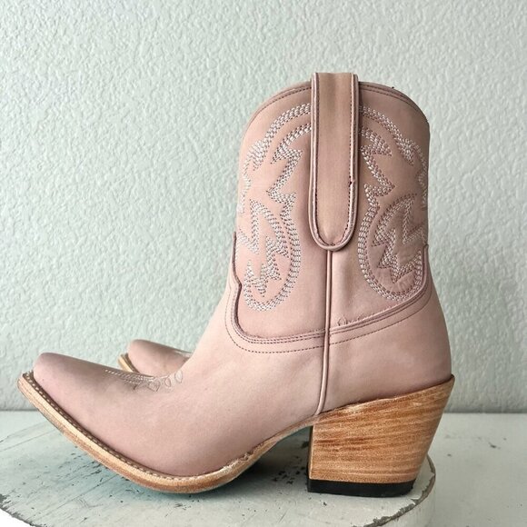 Lane SMOKESHOW Pink Cowboy Bootie Womens 9 Pink Western Cowgirl Short Boots - Picture 4 of 14